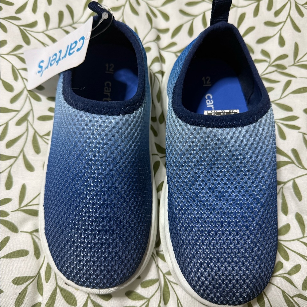 New Carter's Blue Ombre Slip-On Mesh Sneakers for Kids size 12